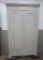 Large wooden two door cabinet, painted, 80