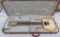 1970's Hondo Longhorn Guitarlin, copperburst , with fitted case