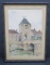 1898 Moret watercolor, framed, 16