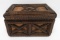 Tramp Art wooden hinged top box, 6