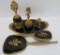 Vintage MCM Matson perfume set, K825, and cherub perfume, black and gold