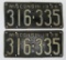 Pair of 1939 Wisconsin License plates, 13