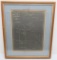 Framed map Mississippi or Conception River by Father Marquette, 22