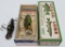 Two vintage fishing lures and a creek chub two part box