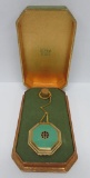 Art Deco Richard Hudnut Le Debut boxed compact with finger ring