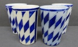 Four stoneware cups, Reinhold Merkelbach Hohr-Grenzhausen, 3 1/2