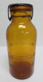 Lightning honey amber 2 quart canning jar, 10