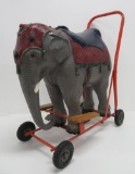 Fabulous 1940's English Tri-ang Ride On Elephant toy