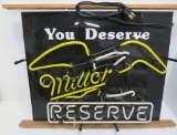 Miller Reserve Neon Beer sign, working, 