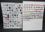 About 200 vintage glass buttons, 1/4