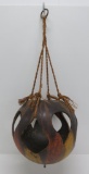 MCM Royal Haeger Earth Wrap hanging planter, great color and design, 12