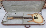 1970's Hondo Longhorn Guitarlin, copperburst , with fitted case