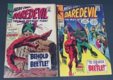 Two vintage Daredevil comics, 12 cent
