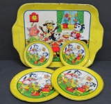 Krazy Kat Chein Tin lithograph childrens toy dishes