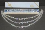 Crystal aurora borealis necklace and bracelet