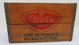 1958 wooden Graf's Premium wooden crate, Milwaukee, 16 1/2