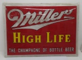 Miller High Life moulded advertising light front panel, 37