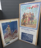 1967 Boy Scout Calendar for Ritter Funeral Home and Norman Rockwell Scoutmaster print
