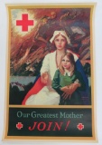 WWI c 1917 Cornelius Hicks Red Cross poster, Our Greatest Mother, 20