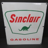 Metal Sinclair Gasoline painted enamel sign, 12