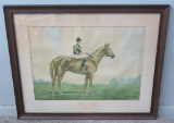 Horse Racing print, framed Man O War by Fair Play-Mahubah, 31