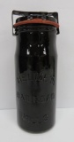 Helme's Railroad Mills amber jar, 8
