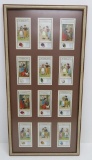 Framed advertising cards for Old Reliable Coffee. Birthstone Horoscope Cards, 32