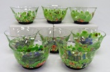 Set of 8 art glass finger bowls, 5