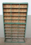 Folding seed packet cabinet, Manitowoc Seed Co, 33 compartments