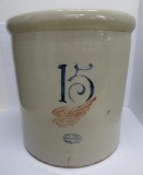 15 gallon large wing Red Wing stoneware crock