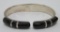 Hinged bracelet, 925 Mexico, TL-96, black onyx