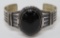 Unmarked black onyx cuff bracelet