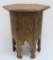 Art Nouveau wood table, six sided, 17 1/2