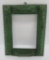 Tramp art frame, vintage green, fits 4 x 6 image