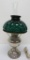 Bradley and Hubbard #4 Radiant table lamp with emerald shade, 22
