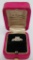 Diamond solitaire ring, size 5 1/4, with vintage ring box