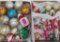 Antique and vintage Christmas ornament lot, wire wrap, beaded and figural