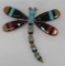 AA Zuni dragonfly pin pendant, 2 1/4