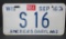 Interesting Wisconsin license plate, 1963, S 16