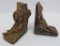 Pair of Philadelphia Bronze Co bookends, Huckleberry Finn, 5 1/2
