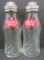 Double Cola glass shakers, 5