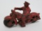 Cast iron motorcycle, attributed to Hubley, made in USA, 4 1/4