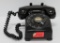 Leigh Deco style rotary desk phone, black