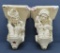 Two plaster architectural Corbels, 12