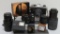 Vintage 35 mm cameras and lenses, Fujica, Makinon, Vivitar, Takumar, Minox and Rollei