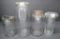 Vintage kitchen and canning jars, Schram, Weck and Eureka