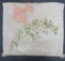 Satin and hand painted floral design pillow sham, 23