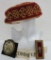 Masonic lot, epaulette, badge, Kippah hat and ribbon
