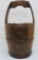 Wood barrel well bucket, primitive, 23
