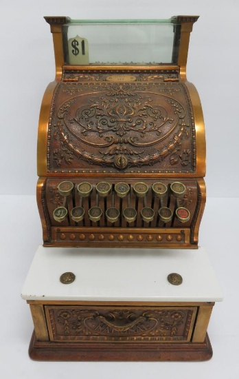Fantastic Brass National Cash Register, Class 300, dollar machine, ornate